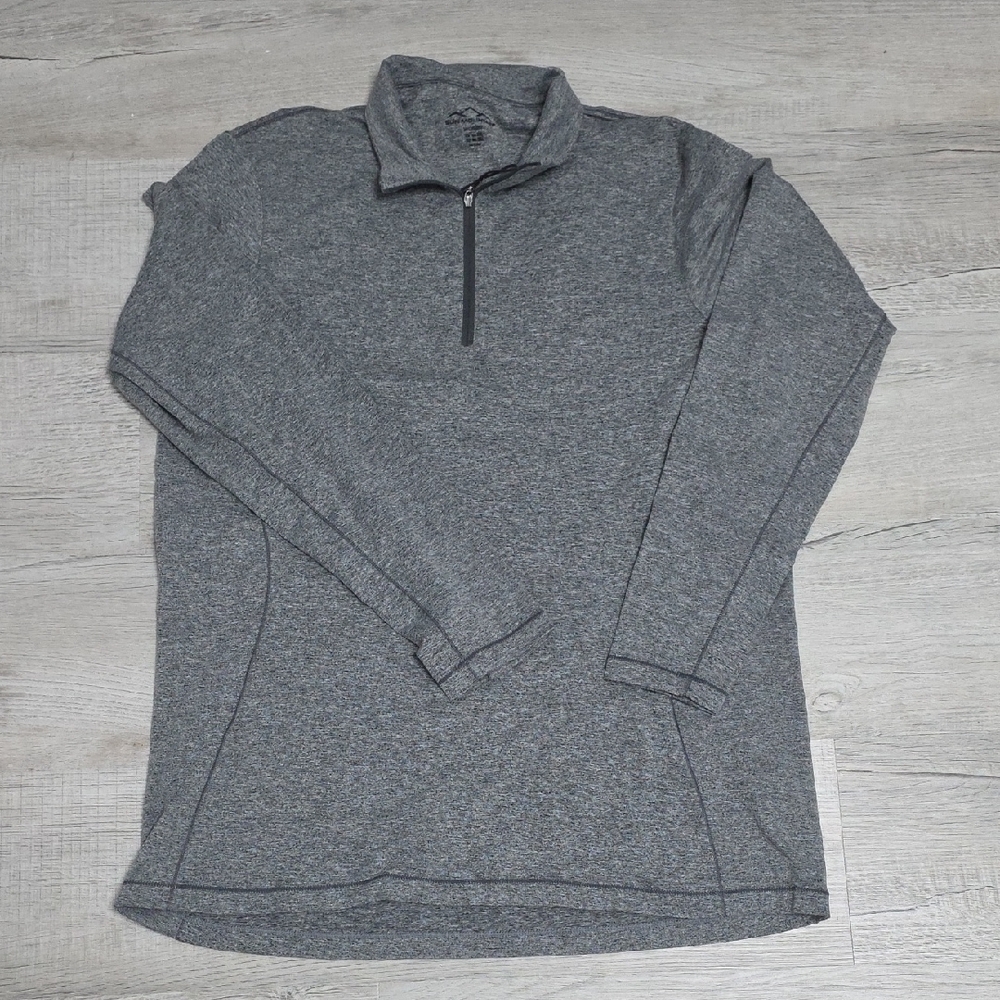 NWT Sun Mountain Womens Outerwear Gray Quarter-Zip Long Sleeve - Size 2XL